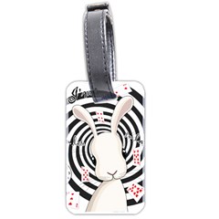 White Rabbit In Wonderland Luggage Tags (two Sides)