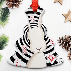 White Rabbit In Wonderland Ornament (christmas Tree)  by Valentinaart