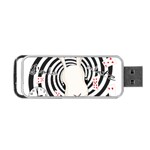 White rabbit in Wonderland Portable USB Flash (Two Sides) Back