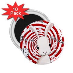 White Rabbit In Wonderland 2 25  Magnets (10 Pack)  by Valentinaart