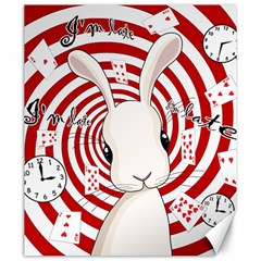 White Rabbit In Wonderland Canvas 20  X 24   by Valentinaart