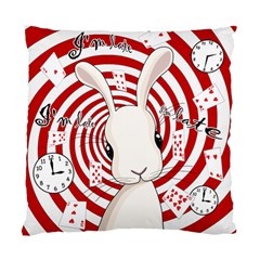 White Rabbit In Wonderland Standard Cushion Case (two Sides) by Valentinaart