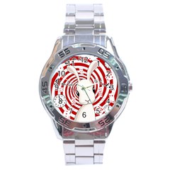 White Rabbit In Wonderland Stainless Steel Analogue Watch by Valentinaart