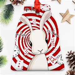 White Rabbit In Wonderland Ornament (bell) by Valentinaart