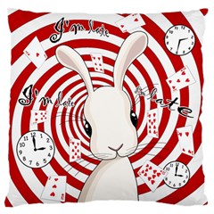 White Rabbit In Wonderland Standard Flano Cushion Case (two Sides) by Valentinaart