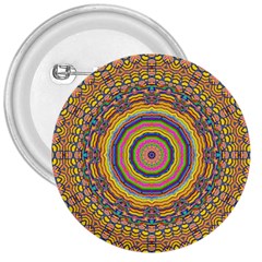 Wood Festive Rainbow Mandala 3  Buttons by pepitasart