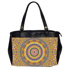 Wood Festive Rainbow Mandala Office Handbags (2 Sides)  by pepitasart