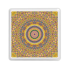 Wood Festive Rainbow Mandala Memory Card Reader (square)  by pepitasart