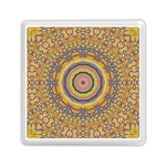 Wood Festive Rainbow Mandala Memory Card Reader (Square)  Front