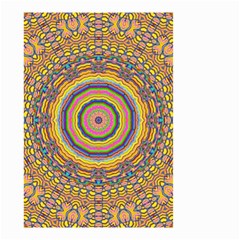 Wood Festive Rainbow Mandala Small Garden Flag (two Sides) by pepitasart