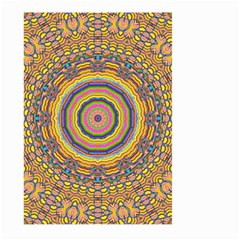 Wood Festive Rainbow Mandala Large Garden Flag (two Sides) by pepitasart