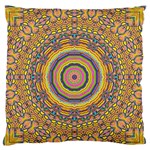 Wood Festive Rainbow Mandala Large Flano Cushion Case (Two Sides) Front