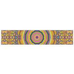 Wood Festive Rainbow Mandala Small Flano Scarf by pepitasart