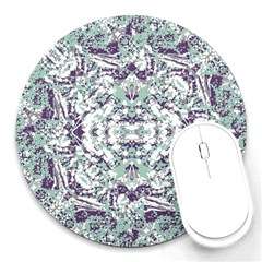 Modern Collage Pattern Mosaic Round Mousepads by dflcprints