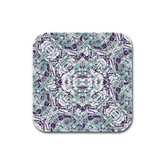 Modern Collage Pattern Mosaic Rubber Square Coaster (4 Pack)  by dflcprints