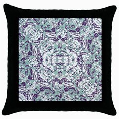 Modern Collage Pattern Mosaic Throw Pillow Case (black) by dflcprints