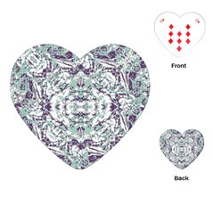 Modern Collage Pattern Mosaic Playing Cards (heart)  by dflcprints