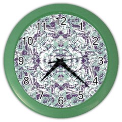 Modern Collage Pattern Mosaic Color Wall Clocks by dflcprints