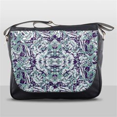 Modern Collage Pattern Mosaic Messenger Bags by dflcprints