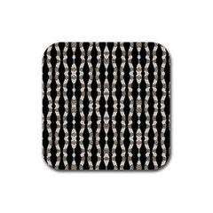 Wavy Stripes Pattern Rubber Coaster (square)  by dflcprints