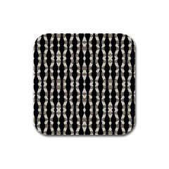 Wavy Stripes Pattern Rubber Square Coaster (4 Pack)  by dflcprints