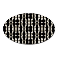 Wavy Stripes Pattern Oval Magnet by dflcprints