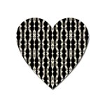 Wavy Stripes Pattern Heart Magnet Front