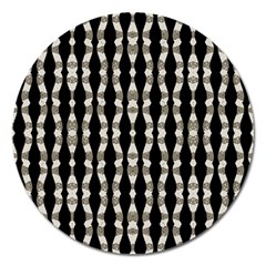 Wavy Stripes Pattern Magnet 5  (round) by dflcprints