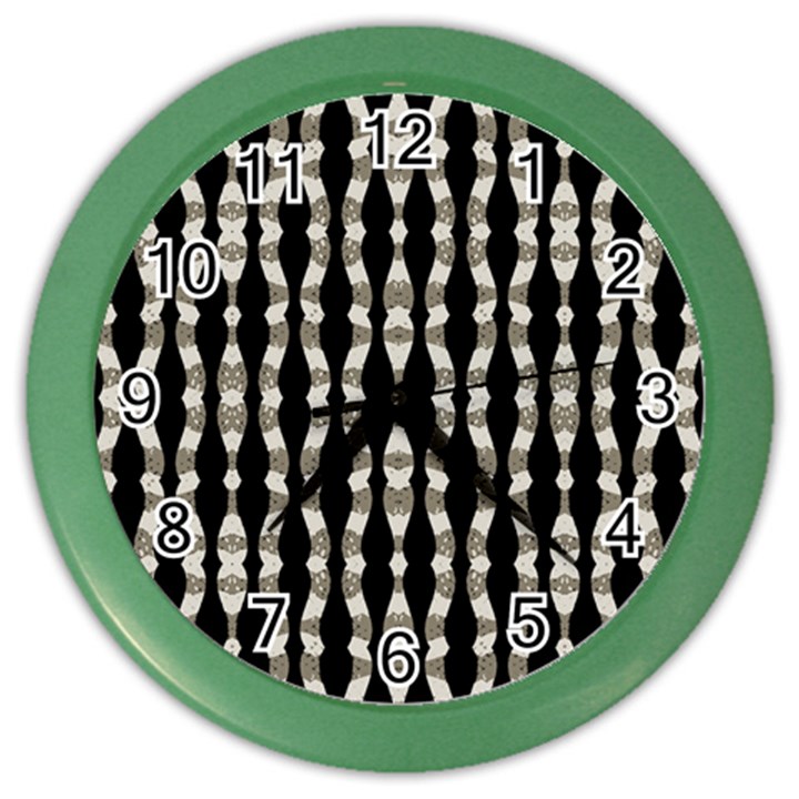 Wavy Stripes Pattern Color Wall Clocks