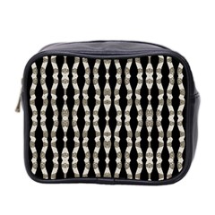 Wavy Stripes Pattern Mini Toiletries Bag 2-side by dflcprints