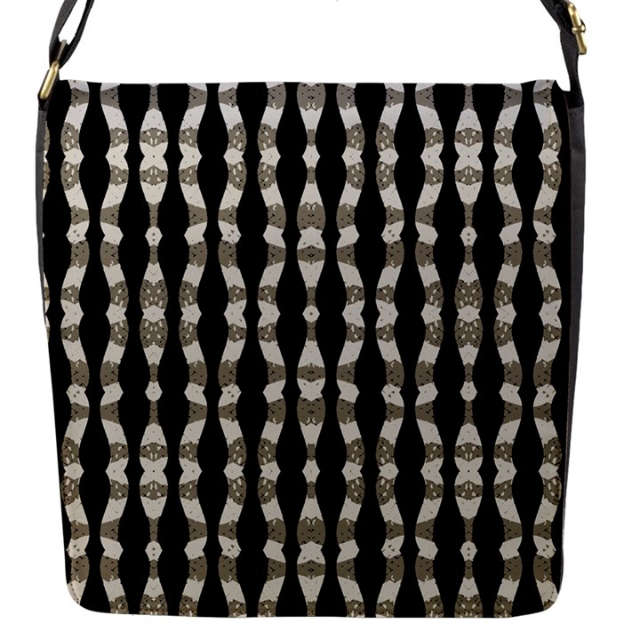 Wavy Stripes Pattern Flap Messenger Bag (S)