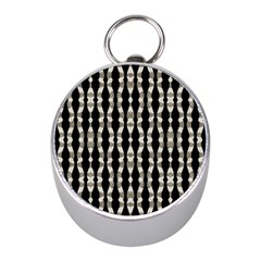 Wavy Stripes Pattern Mini Silver Compasses by dflcprints