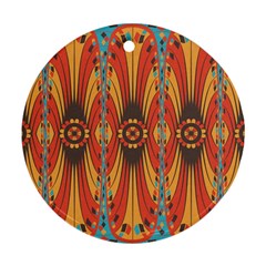 Geometric Extravaganza Pattern Ornament (round) by linceazul