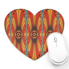 Geometric Extravaganza Pattern Heart Mousepads by linceazul