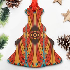 Geometric Extravaganza Pattern Christmas Tree Ornament (two Sides) by linceazul