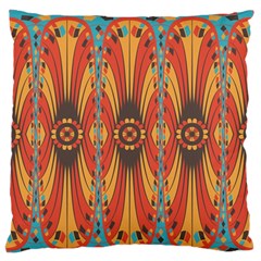 Geometric Extravaganza Pattern Large Flano Cushion Case (one Side) by linceazul