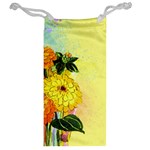 Background Flowers Yellow Bright Jewelry Bag Back