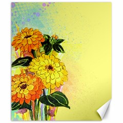 Background Flowers Yellow Bright Canvas 20  X 24   by Nexatart