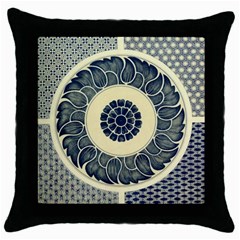 Background Vintage Japanese Throw Pillow Case (black) by Nexatart