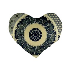 Background Vintage Japanese Standard 16  Premium Flano Heart Shape Cushions by Nexatart