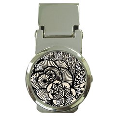 Background Abstract Beige Black Money Clip Watches by Nexatart