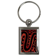 Background Abstract Red Black Key Chains (Rectangle) 