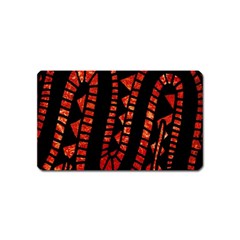 Background Abstract Red Black Magnet (Name Card)