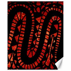 Background Abstract Red Black Canvas 16  x 20  