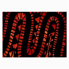 Background Abstract Red Black Large Glasses Cloth (2-Side)