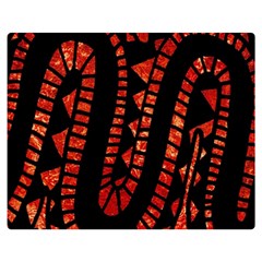 Background Abstract Red Black Double Sided Flano Blanket (Medium) 