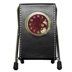 Vintage Edwardian Scrapbook Pen Holder Desk Clocks by Nexatart