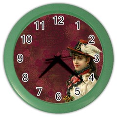 Vintage Edwardian Scrapbook Color Wall Clocks by Nexatart