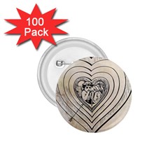 Heart Drawing Angel Vintage 1 75  Buttons (100 Pack)  by Nexatart