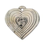 Heart Drawing Angel Vintage Dog Tag Heart (One Side) Front